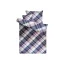 Pamut szatén 3 részes ágynemű garnitúra - kockás lila-szürke