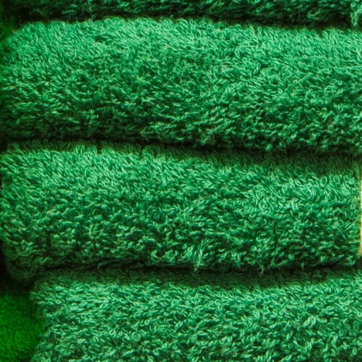 Frottír sötétzöld törölköző 30 x 50 méretben