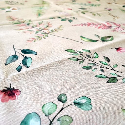 Prémium impregnált modern asztalterítő 140 x 350 - BOTANICAL