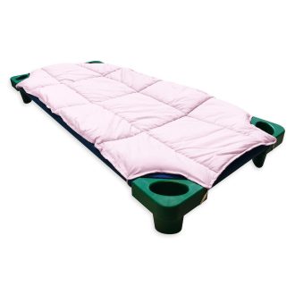 Óvodai fektetőre steppelt töltött lepedő - Rózsaszín