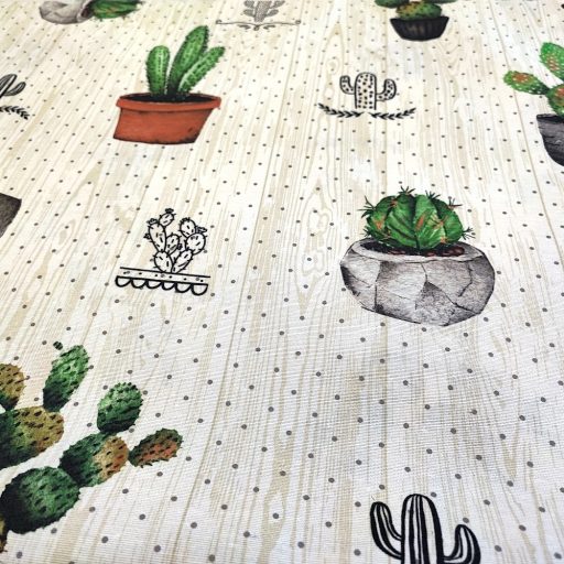 Prémium impregnált modern asztalterítő 140 x 450 - CACTUS