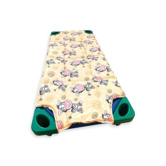   Óvodai fektetőre steppelt töltött lepedő - sárga zebrás