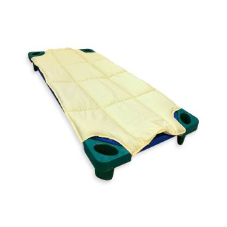 Óvodai fektetőre steppelt töltött lepedő - sárgás vaj