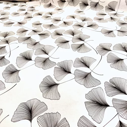 Prémium impregnált modern asztalterítő - GINKO fehér 140 x 150