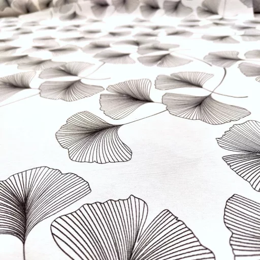 Prémium impregnált modern asztalterítő - GINKO fehér 140 x 150