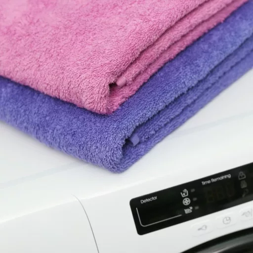 Frottír pasztell lila törölköző 50 x 90 méretben