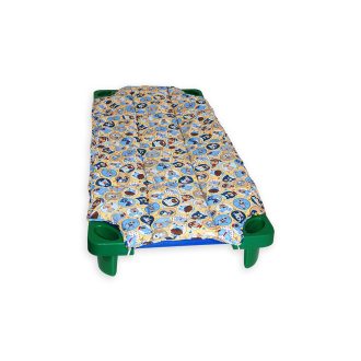   Óvodai fektetőre steppelt töltött lepedő - kutyusos sárga