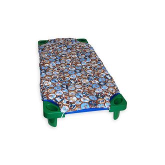   Óvodai fektetőre steppelt töltött lepedő - kutyusos barna