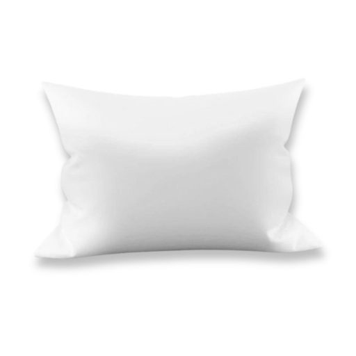 Husă pentru pernă mică din satin alb imaculat