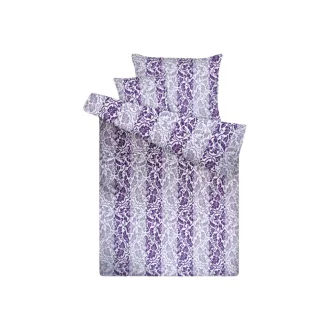 Pamut szatén 3 részes ágynemű garnitúra - barokk lila