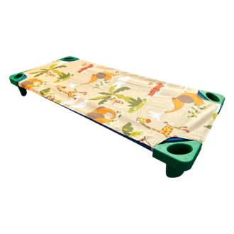 Óvodai fektetőre való sima vászon lepedő bézs szafaris