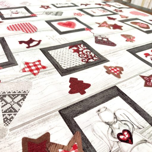 KARÁCSONY asztalterítő impregnált modern anyagból - 140 x 150 AURE