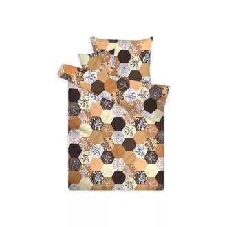 Pamut vászon 3 részes ágynemű garnitúra - pillangós