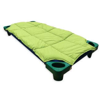 Óvodai fektetőre steppelt töltött lepedő - zöld