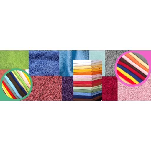 Terry fitted sheet in selectable sizes and colors