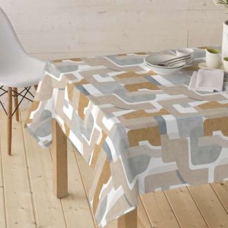 Prémium impregnált modern asztalterítő - RUNNY OCRE