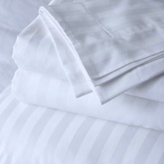 Damask satin striped cotton sheet 110 x 150