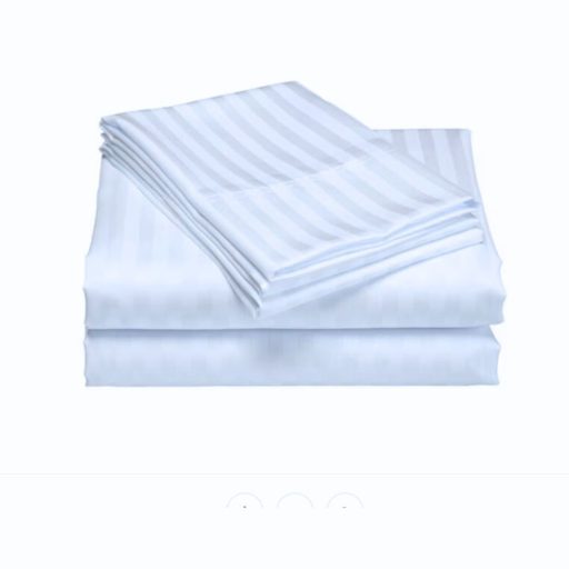 Damask satin striped cotton sheet 110 x 150