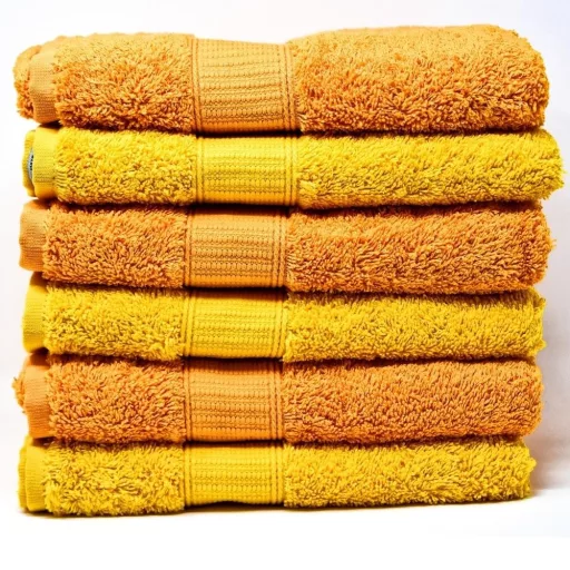 Frottír napsárga törölköző 50 x 90 méretben